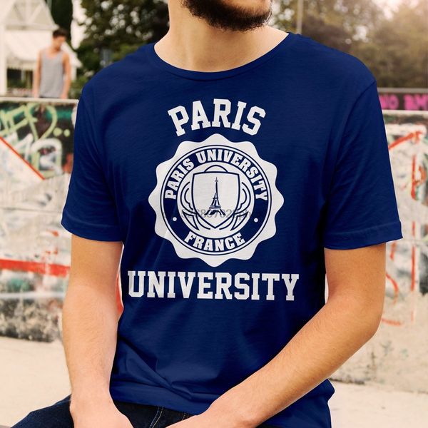 

paris university logo t-shirt (все цвета и размеры) мужчины тенниски