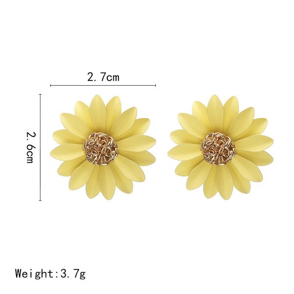 

2020 fashion new earrings small fresh flower studs personality earrings 1pairs/2pcs, Red;brown