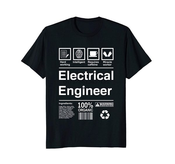 

100% хлопка с коротким рукавом инженер-электрик t-shirt подарков