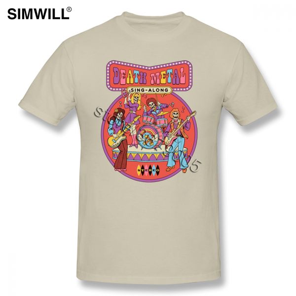 

death metal sing along tshirts men's vintage short sleeved cotton tees crew neck t-shirt guitar graphic t shirt