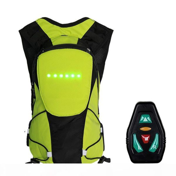 

2018 new wireless remote control warning led light turn signal light backpack safety bicycle warning guiding riding bag