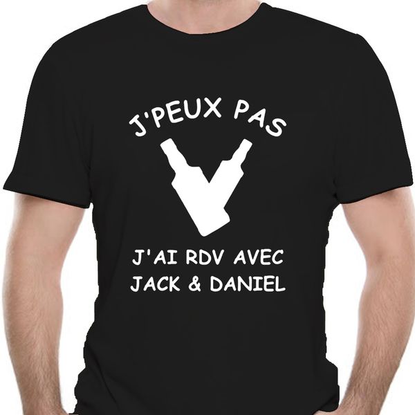 

mens tee shirt humour j'peux pas j'ai rdv avec jack daniel 0299j