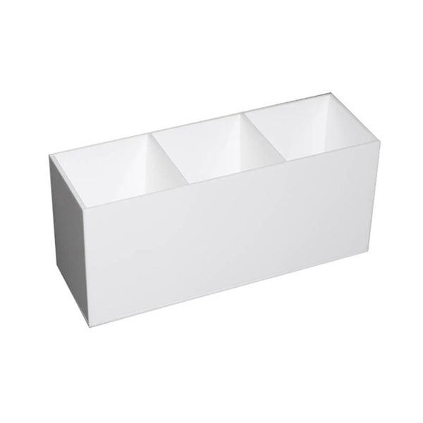 

eyebrow tools & stencils 3 slot cosmetics brush storage case acrylic solid color makeup holder organizer box durable tool