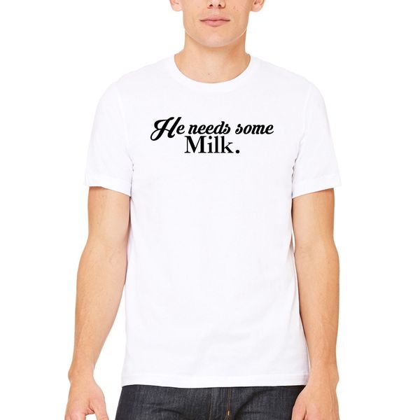 

2019 summer fashion misky & stone he needs some milk funny super soft tee t-shirt t shirt