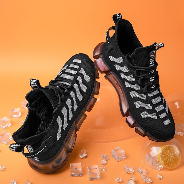 

new 2020 mesh men sneakers casual shoes men shoes lightweight comfortable male size 39-44, Black