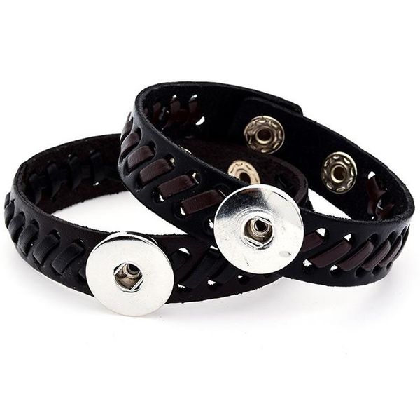 

leather bracelet noosa ginger charms jewelry 18mm snaps jewelry, Golden;silver