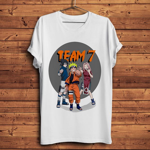 

naruto dainanahan team kakashi 7 uchiha sasuke haruno sakura funny japan anime t shirt men casual tshirt manga streetwear