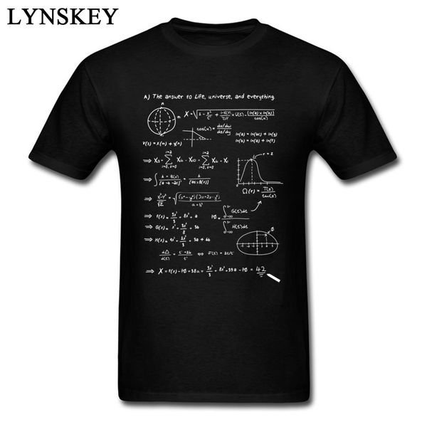 

math problems t-shirt the answer to life,universe,and everything equationcollege t shirt streetwear tee-shirt man
