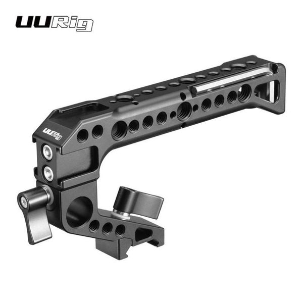 

uurig r042 universal camera cage handle hand grip with 4 cold shoe mounts various screw holes dslr camera accessories