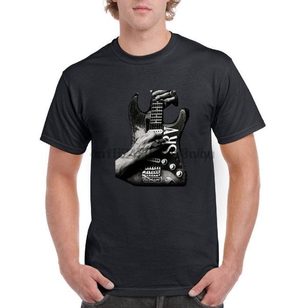

stevie ray vaughan tribute srv logo guitar mens t-shirt adult