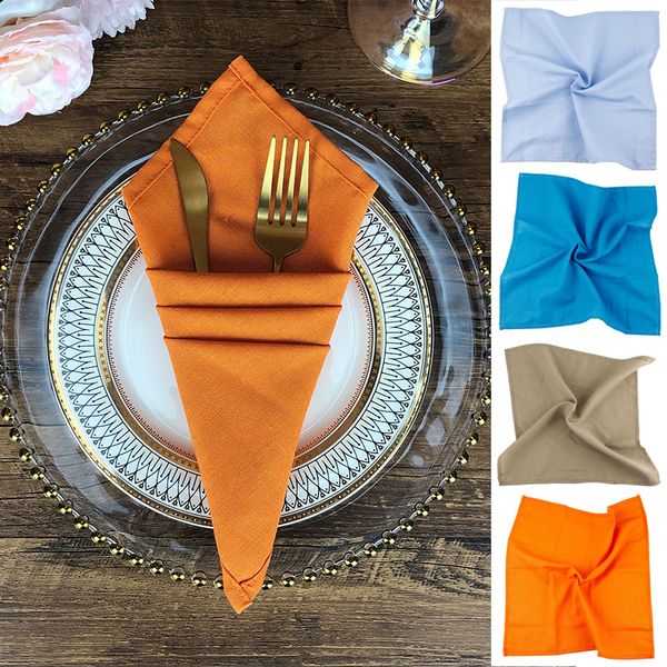 

table napkin 40x40cm wedding cotton linen cloth party kitchen cup dishes napkins decorative