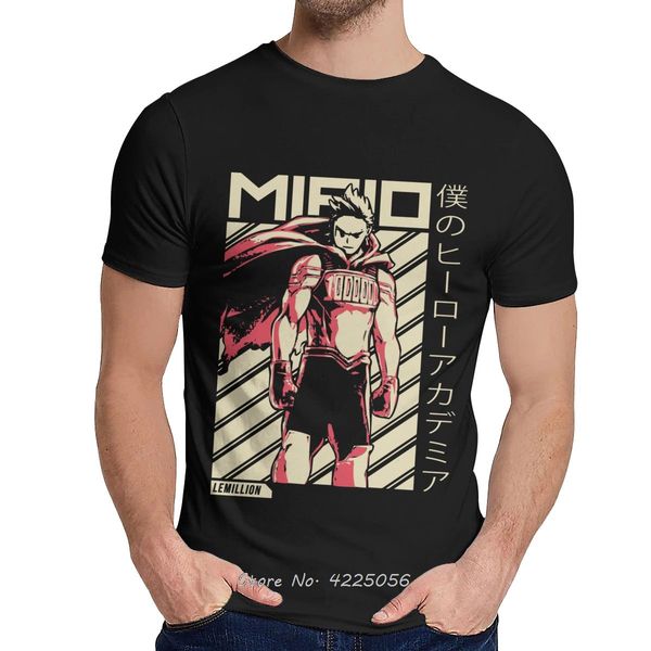 

natural cotton mirio togata lemillion my hero academia anime tshirt crazy style o-neck cotton t shirt tees