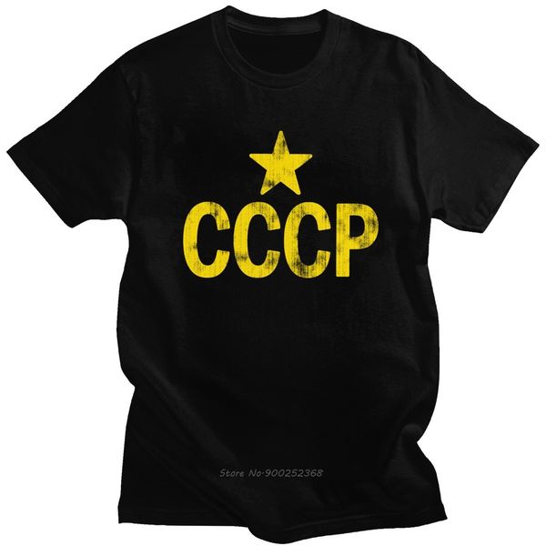 

grunge distressed cccp tshirt men pre-shrunk cotton handsome t-shirt short sleeve ussr t shirt soviet union star emblem tee gift