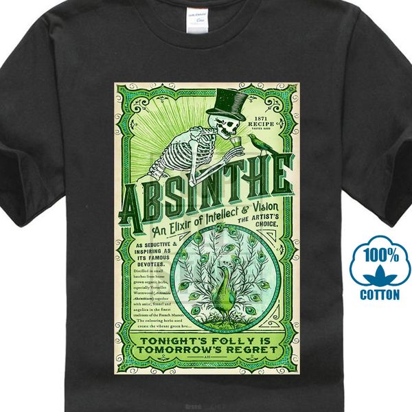 

absinthe 1871 recipe psychedelic alcohol ecstasy retro t shirt 1346 012385