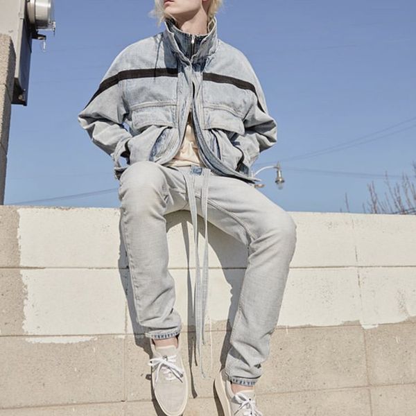 

trendy high season fog loose of god wear washed 6th reverse street light 6th color ribbon straight fear jeans sjdgn, Black