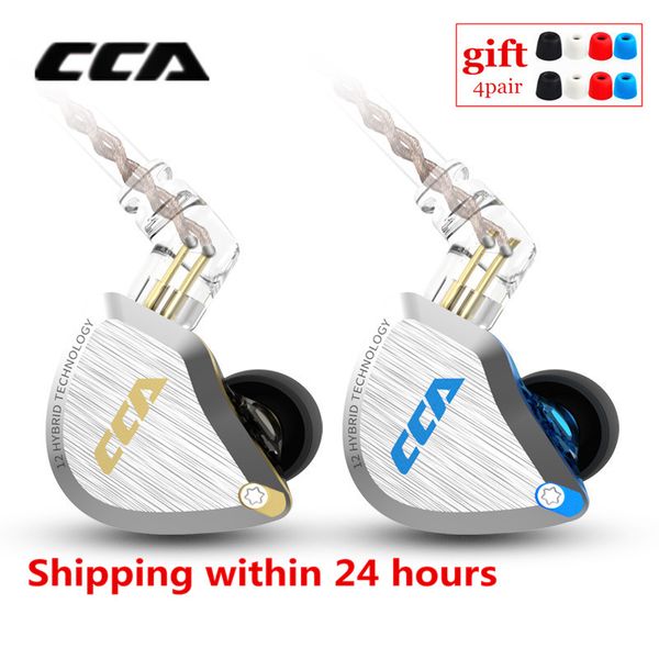 

new cca c12 1dd+5ba hybrid in-ear hifi metal headset music sport zs10 pro as12 as16 zsx c16 c10 a10 v90