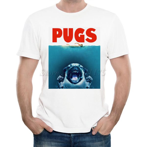 

новые поступления 2019 мужская мода мопсы printed t shirt прохладное лето tops высокого качества вскользь tee