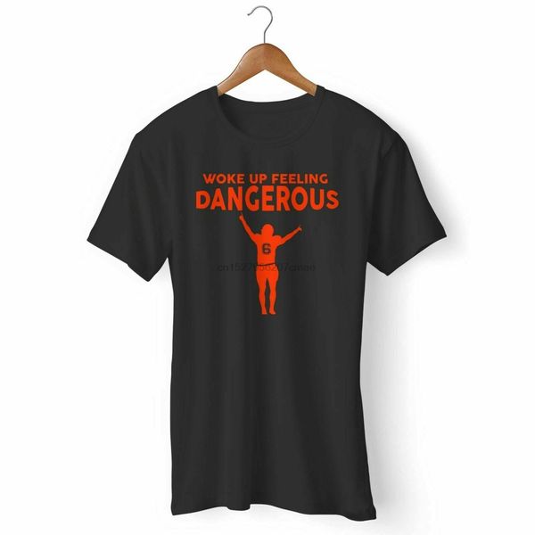 

new baker mayfield woke up feeling dangerous t-shirt usa size em1