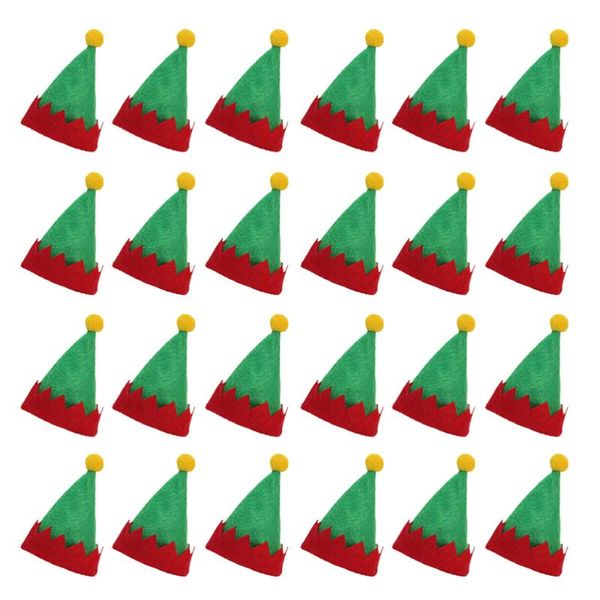 

24pcs breathable christmas decorations lovely lollipop hats candy decors (green