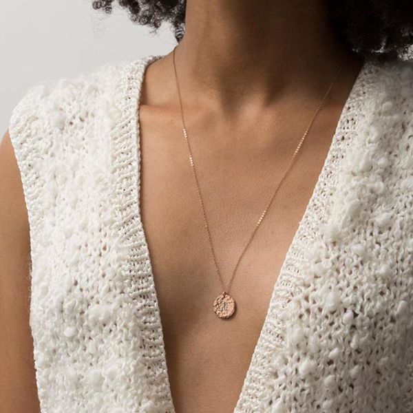 

fashion rose golor color charm pendant necklaces for women gift vintage stainless steel chains necklace statement jewelry, Silver