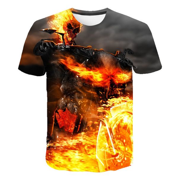 

men knight skull breathable cool 3d print shirts harajuku hippie horror men clothing
