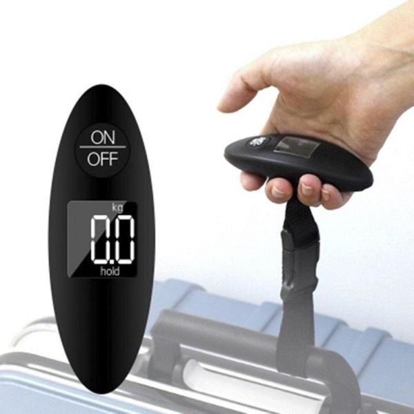

new portable household black luggage electronic scale luggage traveling electronic scale