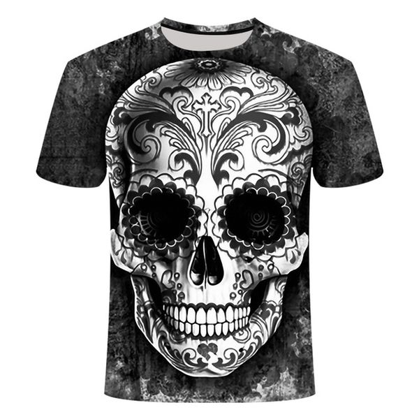 

3d skull poker men brand mens 3d print shirts hippie hentai kawaii men clothing
