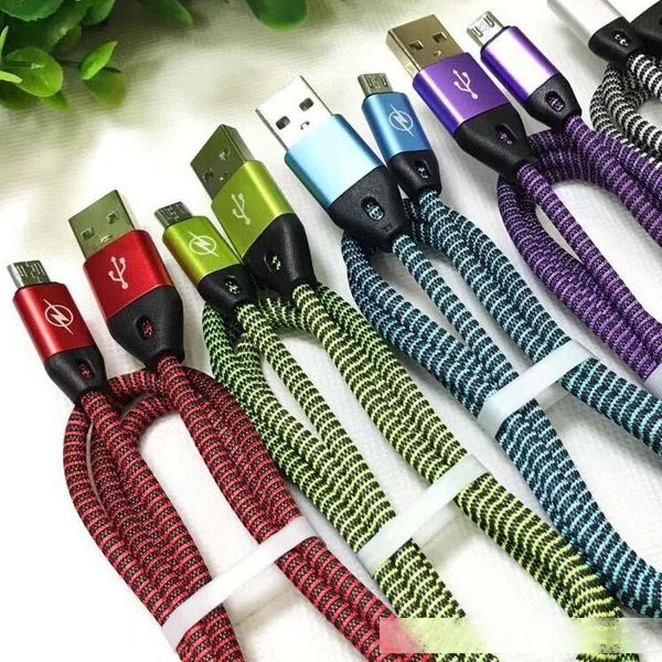 

2017 new braided strong metal micro usb sync data charging cable for samsung htc lg with dhl/fedex/ups fast shipping