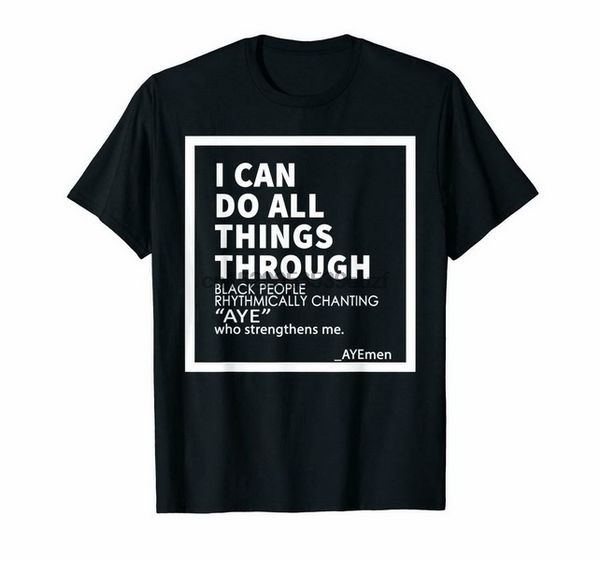 

i can do all things through black people ayemen black t-shirt plus size tee shirt