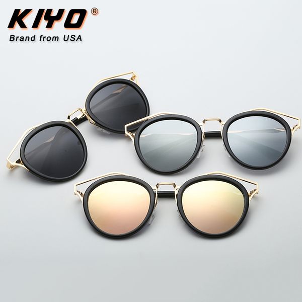 

kiyo brand 2020 new women men round polarized sunglasses pc fashion sun glasses uv400 driving eyewear 430, White;black