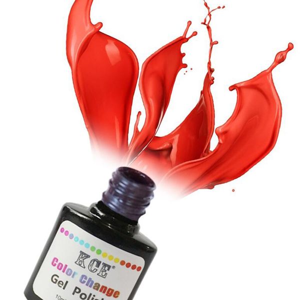 

nail gel drop est 18 colors fashion women polish temperature change color uv for soak off smj, Red;pink