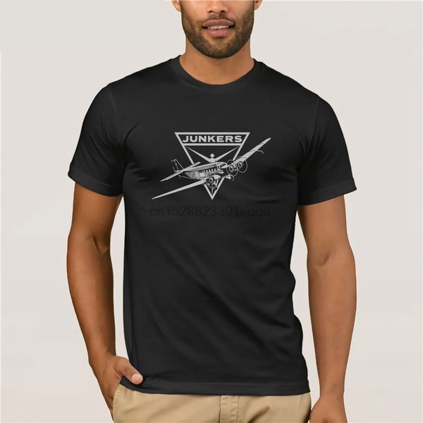 

leqemao men fashion 100% cotton for man t shirts design tante ju 52 hugo junkers luftwaffe aircraft flieger