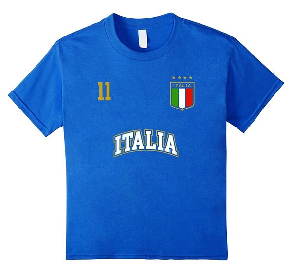 

new fashion summer new design cotton male tee shirt designing italy shirt number 11 + back soccers team sporter italian flag tee