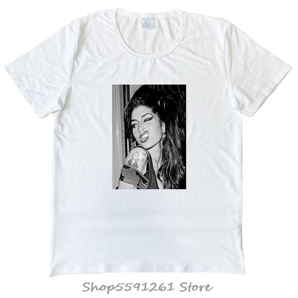 

amy winehouse legardary t-shirt print tees men modal short sleeve t shirt casual hip hop harajuku streetwear tees