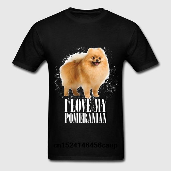 

100% cotton o-neck custom printed men t shirt i love my pomeranian women t-shirt