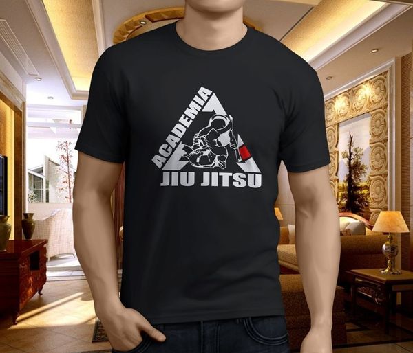 

2019 summer cotton t shirts man clothing new popular jiujitsu classic academy men's black t-shirt size s-3xl tee shirt