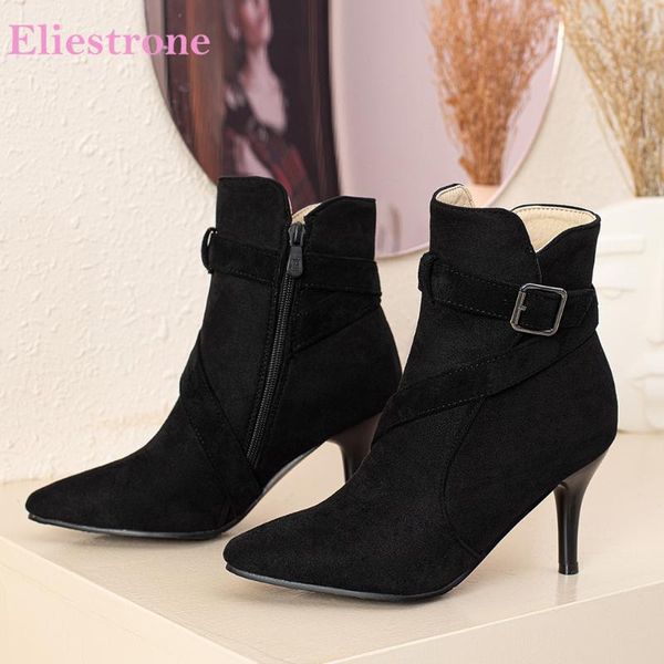 

2020 winter brand new fashion wine red black women ankle boots high stiletto heels lady shoes plus big small size 12 30 43 46 48