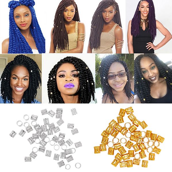

100шт молодые девушки favor волос braid манжеты dreadlock шариком регулируемый dreadlock волос манжеты 8мм красный и золотой
