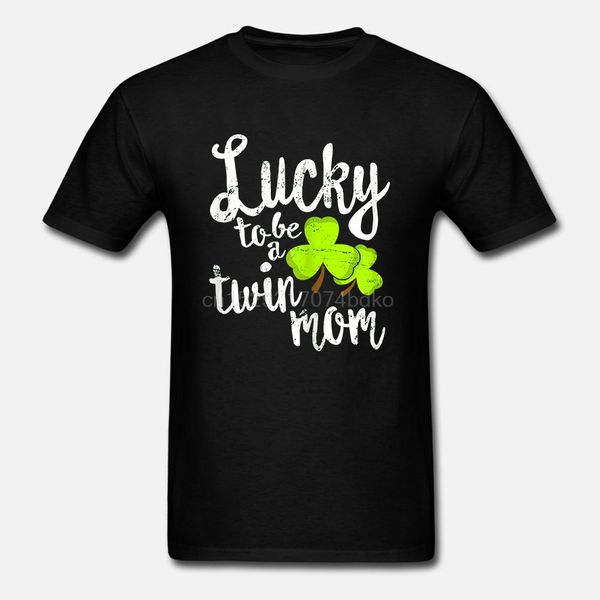 

men t shirt lucky to be a twin mom st patricks day m women t-shirt
