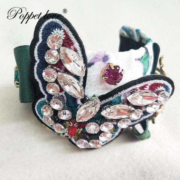 

2020 fashion jewelry statement crystal cross open charm sequins bracelets & bangles factory wholesale, Black