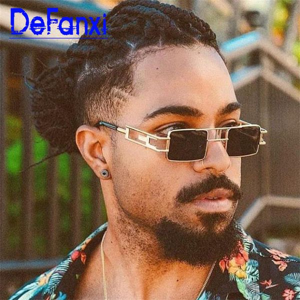 

new retro metal sunglasses men square punk glasses brand designer ocean lens sunglasses for ladies shades uv400, White;black