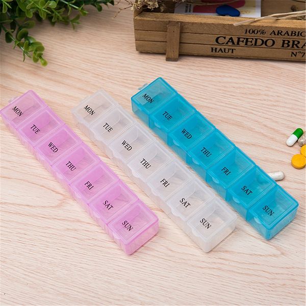 7 дней в неделю таблетки Travel Box Pill Holder медицины диспенсер медицины Tablet Storage Box WB2613