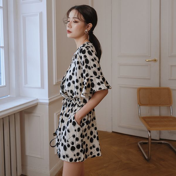 

women's tracksuits fashion chiffon jumpsuits women summer european wear the goods ladies web celebrity brim jumpsuit, Gray