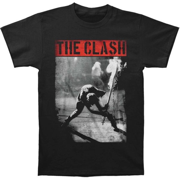 

clash mens smashing guitar slim fit t-shirt black