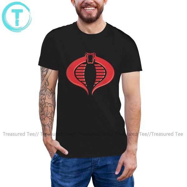 

gi joe футболка cobra черный и красный знак футболка человек cute tee shirt graphic хлопка с коротким рукавом мода tshirt
