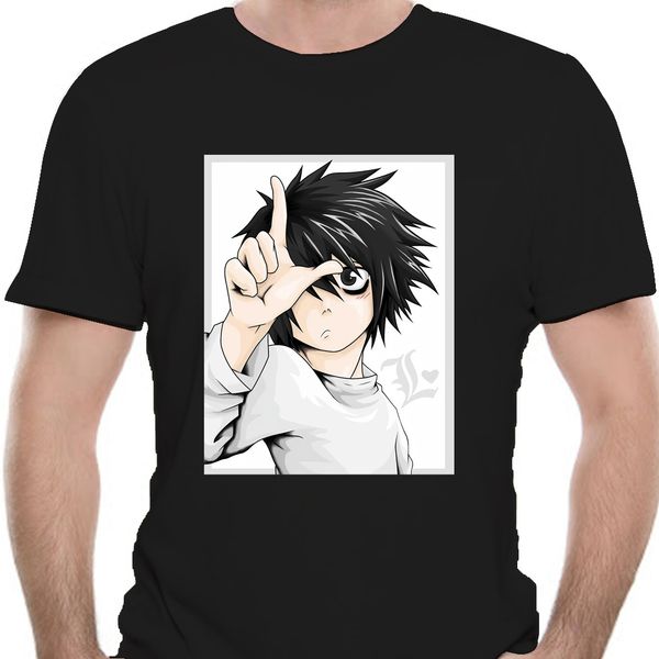 

new 2018 death note t shirt man short sleeve deathnote summer ryuuku ryuk print funny men t shirt japanese anime tshirt 9029d