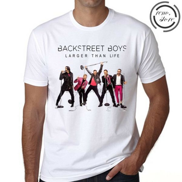 

bsb backstreet boys larger than life mens white t-shirt size s m l xl 2xl 3xl