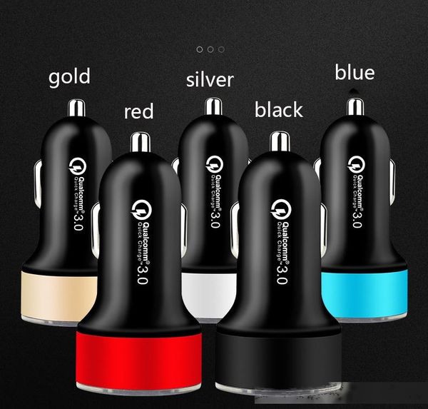 

qc3.0 fast charge 3.1a qualcomm quick charge car charger dual usb fast charging phone charger