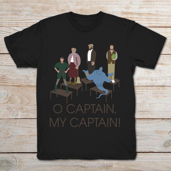 

brand genie robin williams tribute o captain my captain t-shirt men short sleeve t-shirt