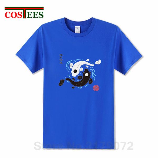

japan style yin-yang koi fish t shirt men avatar the last airbender white t-shirt 2019 new summer collection tee hombre camiseta